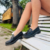 MOCASÍN CUERO NEGRO