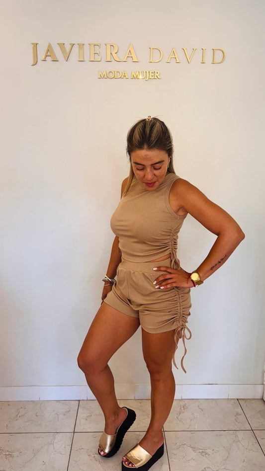 CONJUNTO SHORT AMARRAS -zapato-nacional-exclusivo