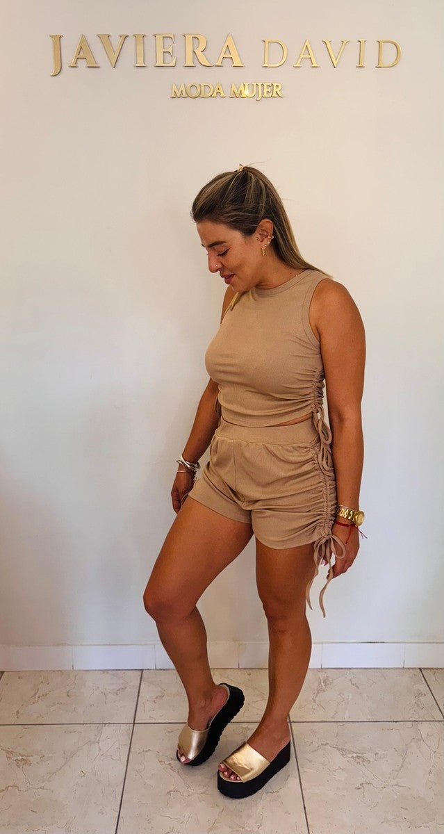 CONJUNTO SHORT AMARRAS -zapato-nacional-exclusivo