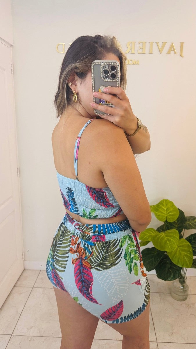 Conjunto Verano Celeste -zapato-nacional-exclusivo