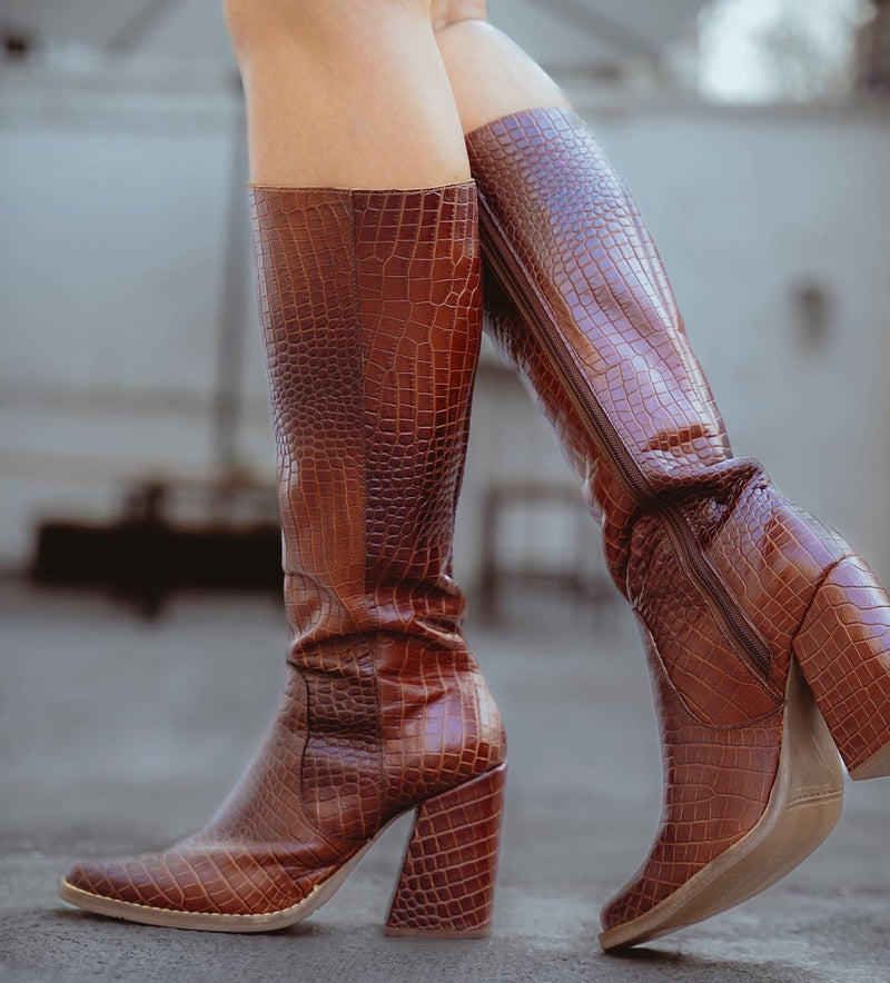 ELIZABETHA 2025 CUERO CROCO -zapato-nacional-exclusivo