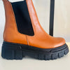 BOTÍN CHELSEA CUERO CAMEL MUJER