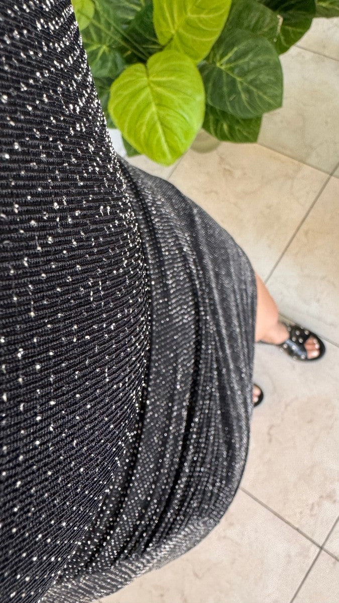 VESTIDO BRILLO NEGRO -zapato-nacional-exclusivo